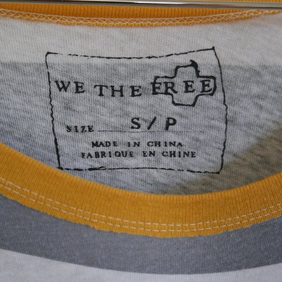 We The Free Striped Crop Peplum Top Size S - Picture 4 of 7